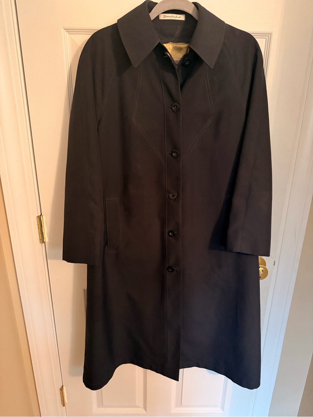 Vintage Misty Harbor Black Trench Coat Removable Liner